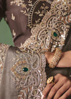 Mocha Brown Georgette Silk Saree