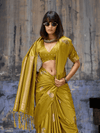Mustard Banarasi Satin Silk Saree