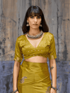Mustard Banarasi Satin Silk Saree