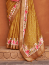 Mustard Yellow Banarasi Dola Silk Saree