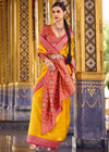 Mustard Yellow Banarasi Silk Saree