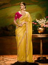 Mustard Yellow Designer Silk Saree with Embroidery