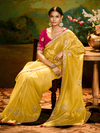 Mustard Yellow Designer Silk Saree with Embroidery