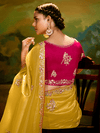 Mustard Yellow Designer Silk Saree with Embroidery