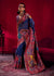 Navy Blue Kashmiri Pashmina Silk Saree