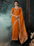 Orange Organza Silk Saree