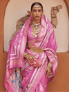 Orchid Pink Banarasi Dola Silk Saree