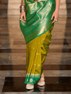 Parrot Green Kanjivaram Silk Saree
