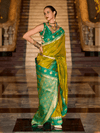 Parrot Green Kanjivaram Silk Saree