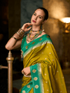 Parrot Green Kanjivaram Silk Saree