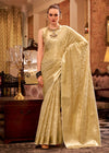 Pastel Gold Banarasi Tissue Silk Saree