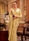Pastel Gold Banarasi Tissue Silk Saree