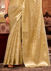 Pastel Gold Banarasi Tissue Silk Saree