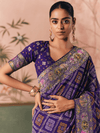 Purple Bandhani Patola Silk Saree
