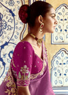 Purple Designer Tissue Silk Saree With Embroidery