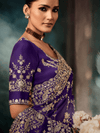 Purple Organza Silk Saree