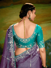 Purple Tissue Silk Designer Saree with Embroidery Work