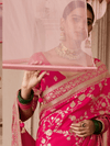 Rani Pink Banarasi Dola Silk Saree