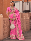 Rani Pink Banarasi Dola Silk Saree