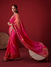 Rani Pink Banarasi Dola Silk Saree