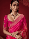 Rani Pink Banarasi Dola Silk Saree