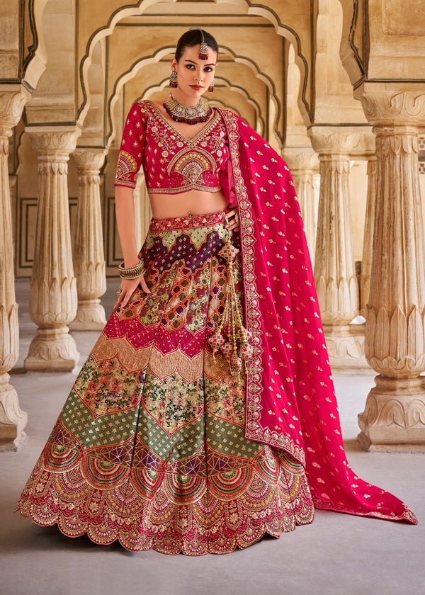 Rani Pink Banarasi Lehenga Choli