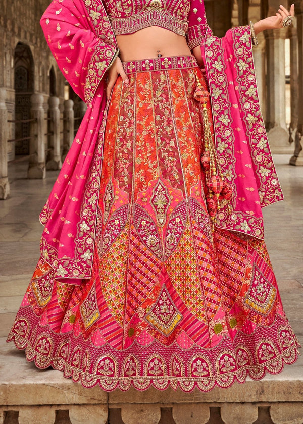 Rani Pink Banarasi Lehenga Choli
