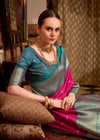 Rani Pink Banarasi Silk Saree