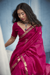 Rani Pink Banarasi Silk Saree