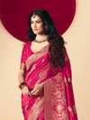 Rani Pink Banarasi Silk Saree
