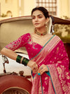 Rani Pink Banarasi Silk Saree With Gold Zari