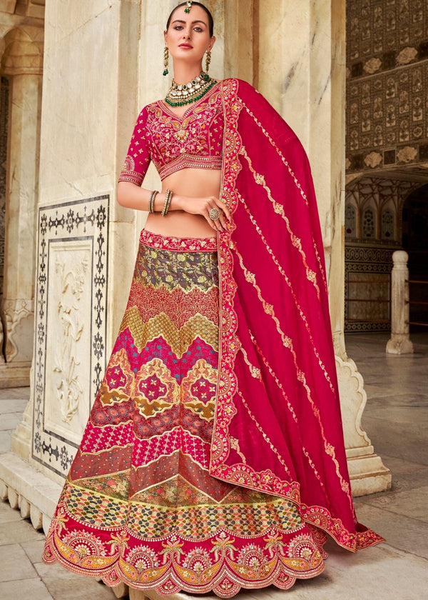 Rani Pink Bridal Banarasi Lehenga Choli