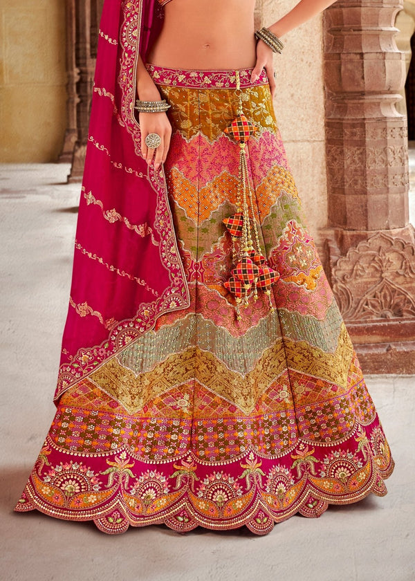 Rani Pink Bridal Banarasi Lehenga Choli