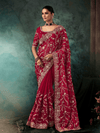Rani Pink Georgette Silk Saree