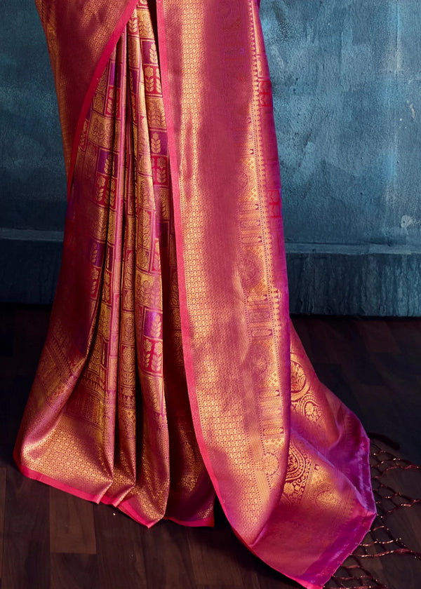 Rani Pink Kanjivaram Silk Saree