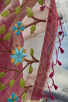 Rani Pink Paithani Cotton Silk Saree