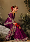 Raspberry Violet Fancy Dola Silk Designer Saree