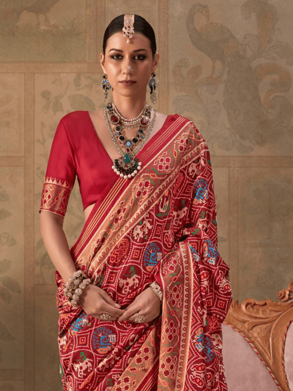 Red Patola Silk Saree