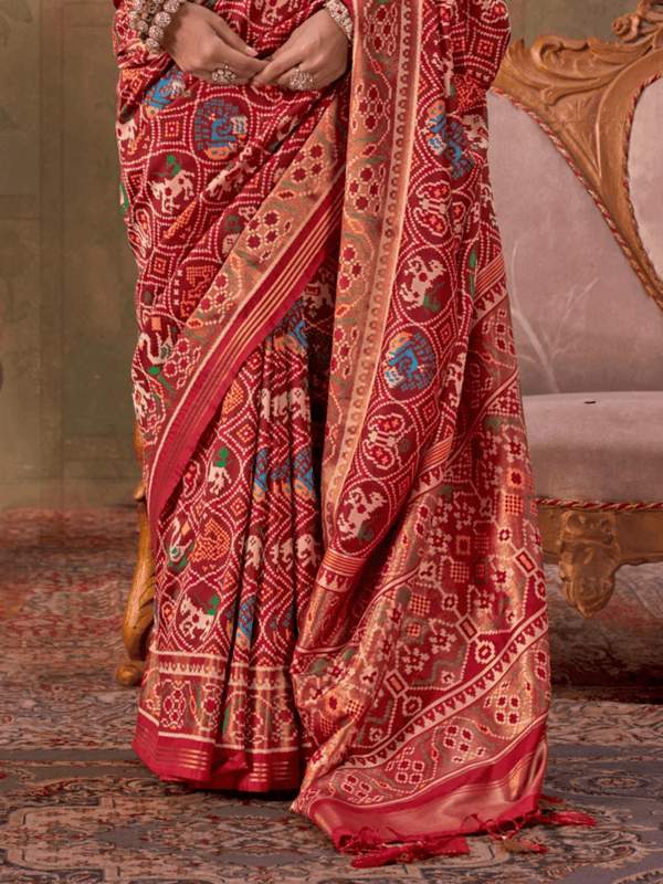 Red Patola Silk Saree