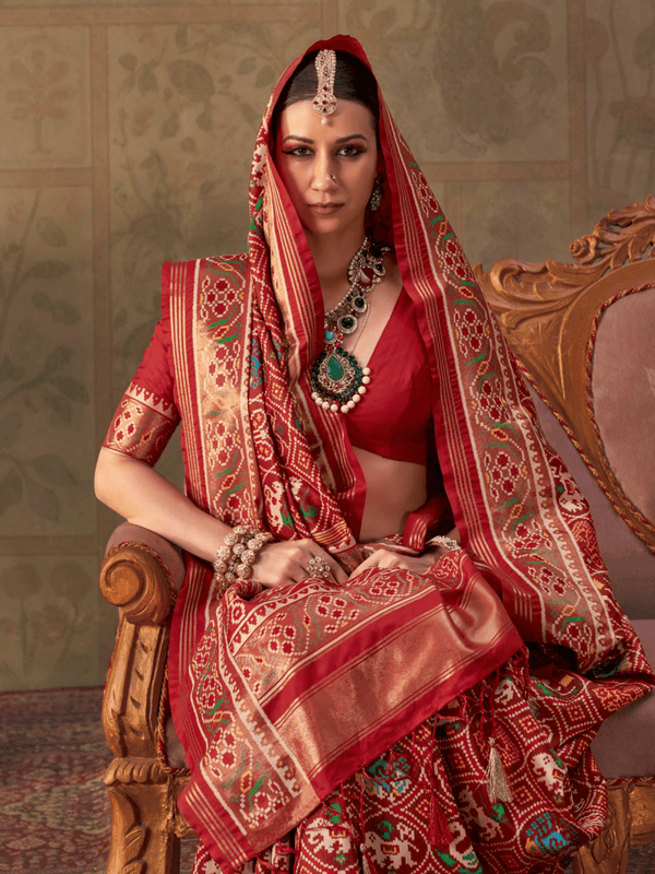 Red Patola Silk Saree