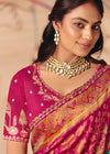 Rich Magenta Rani Pink Pichwai Designer Dola Silk Saree