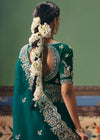 Rich Teal Green Georgette Silk Saree