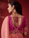 Rose Pink Banarasi Dola Silk Saree