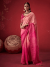 Rose Pink Banarasi Dola Silk Saree