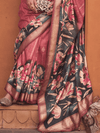 Rose Pink Banarasi Dola Silk Saree