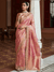 Rose Pink Banarasi Tissue Silk Saree