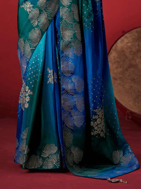 Royal Blue Banarasi Dola Silk Saree