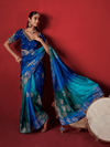 Royal Blue Banarasi Dola Silk Saree