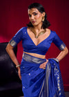 Royal Blue Banarasi Silk Saree