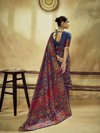 Royal Blue Kashmiri Kani Handloom Cotton Silk Saree
